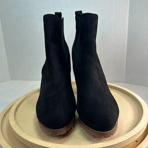 Joilmall Elastic Panel Slip on Black Boots Size 11